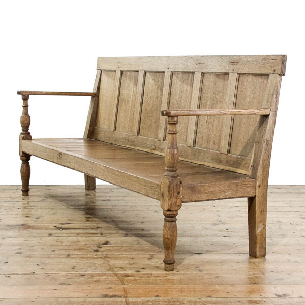 M-5854 Antique Georgian Light Oak Settle Penderyn Antiques (1)