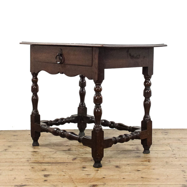 M-5878 Antique 18th Century Oak Lowboy Side Table Penderyn Antiques (1)