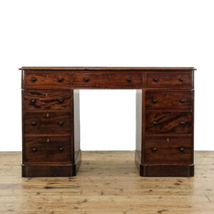 M-5881 Antique Victorian Mahogany Pedestal Desk Penderyn Antiques (2)