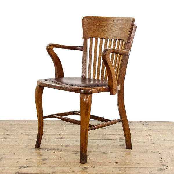 M-5889 Antique Oak Office Armchair Penderyn Antiques (1)