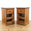 M-5818 Two Rustic Bedside Cabinets Penderyn Antiques (2)