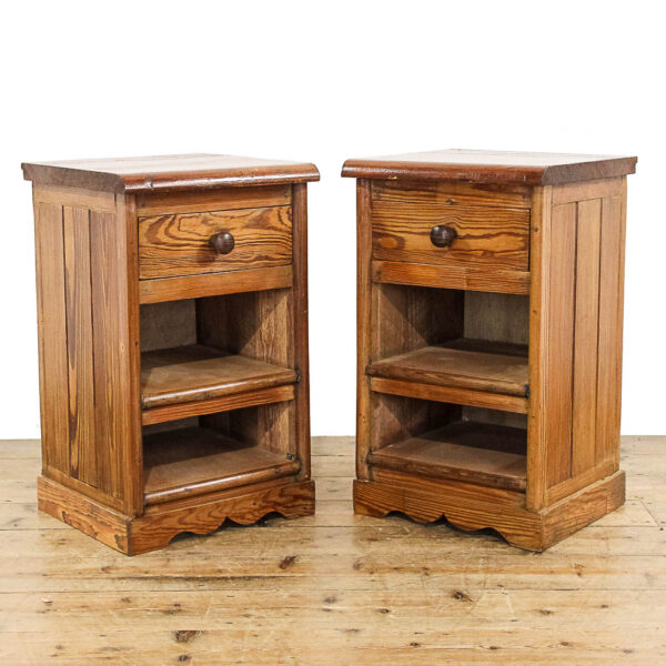M-5818 Two Rustic Bedside Cabinets Penderyn Antiques (2)