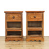 M-5818 Two Rustic Bedside Cabinets Penderyn Antiques (3)