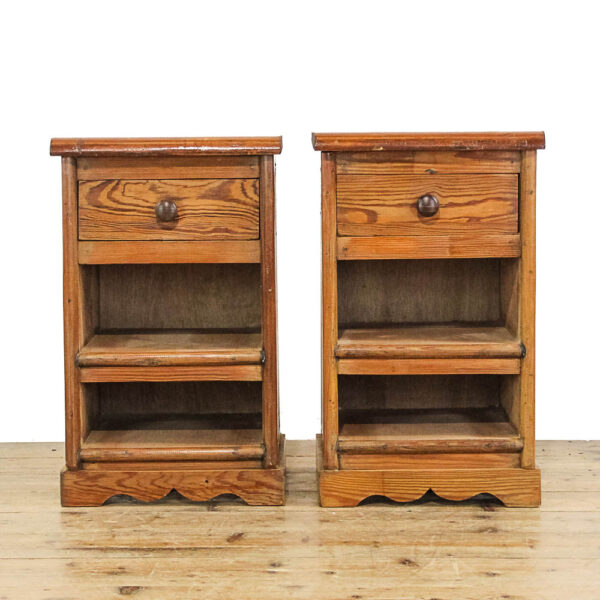 M-5818 Two Rustic Bedside Cabinets Penderyn Antiques (3)