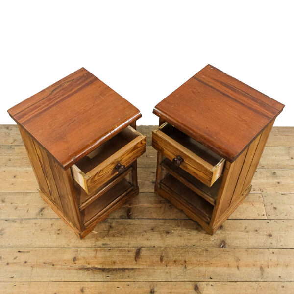 M-5818 Two Rustic Bedside Cabinets Penderyn Antiques (8)