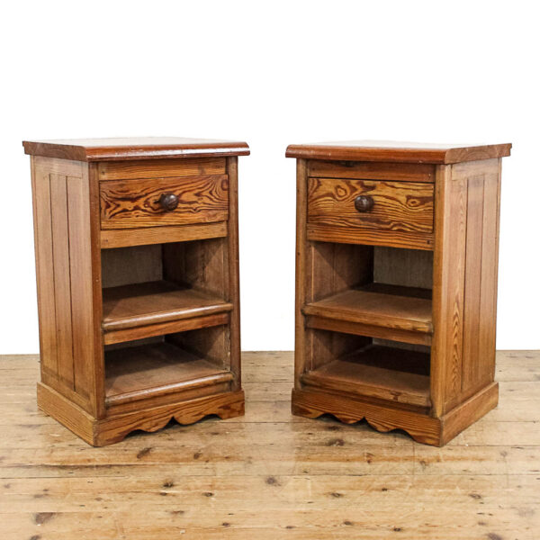 M-5864 Pair of Rustic Bedside Cabinets Penderyn Antiques (2)