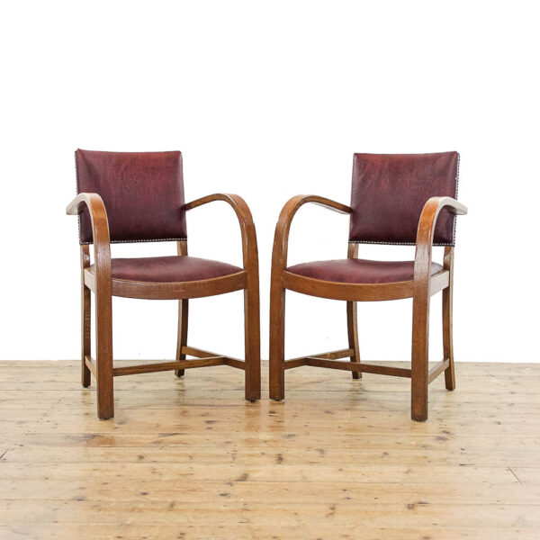 M-5894 Two Vintage Art Deco Armchairs Penderyn Antiques (1)