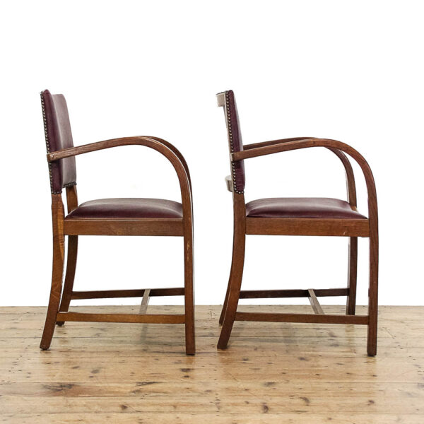 M-5894 Two Vintage Art Deco Armchairs Penderyn Antiques (3)
