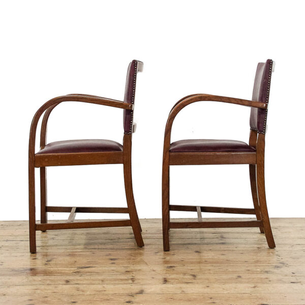 M-5894 Two Vintage Art Deco Armchairs Penderyn Antiques (5)