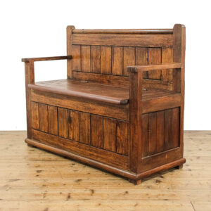 M-5895 Rustic Pine Settle Penderyn Antiques (1)