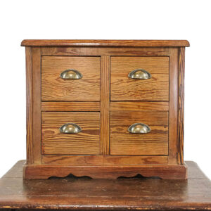 M-5898 Rustic Small Four Drawer Cupboard Penderyn Antiques (1)
