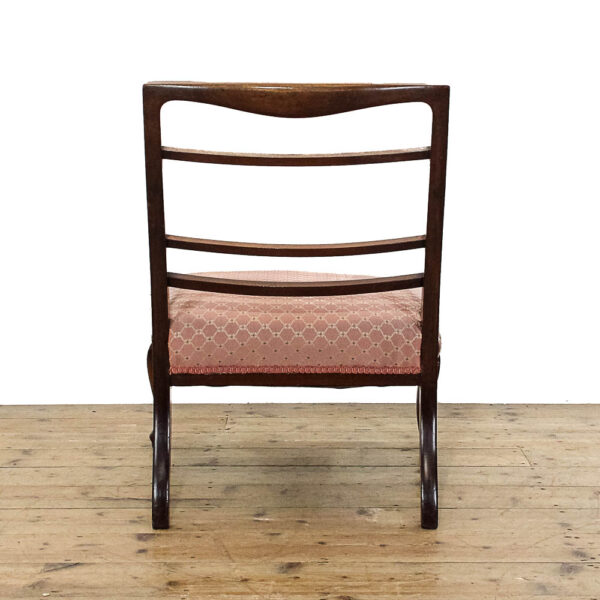 M-5907 Antique Edwardian Mahogany Upholstered Armchair Penderyn Antiques (3)