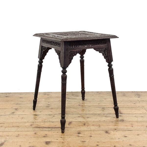 M-5909 Antique Anglo Indian Carved Side Table Penderyn Antiques (2)