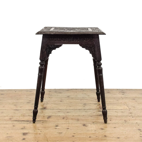 M-5909 Antique Anglo Indian Carved Side Table Penderyn Antiques (5)