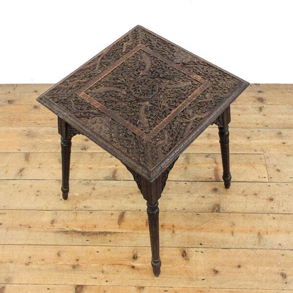 M-5909 Antique Anglo Indian Carved Side Table Penderyn Antiques (6)