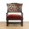 M-5911 Antique 18th Century Bobbin Oak Armchair Penderyn Antiques (2)