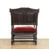 M-5911 Antique 18th Century Bobbin Oak Armchair Penderyn Antiques (4)
