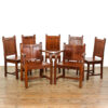 M-5915 Set of Seven Antique Church Chairs Penderyn Antiques (4)
