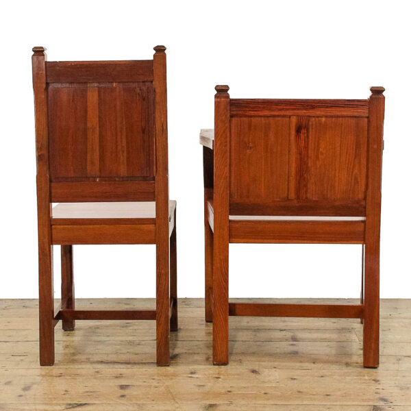 M-5915 Set of Seven Antique Church Chairs Penderyn Antiques (6)
