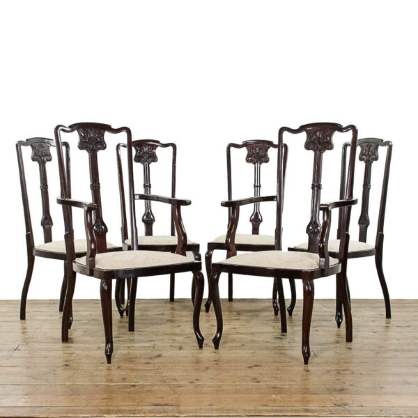 M-5924 Six Antique Mahogany Dining Chairs Penderyn Antiques (1)