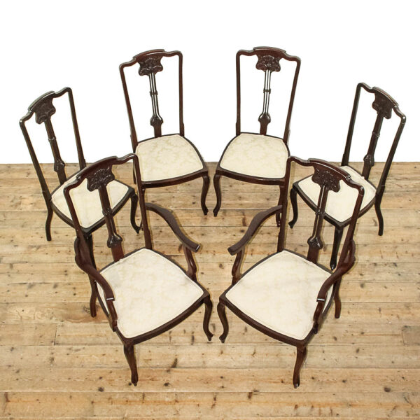 M-5924 Six Antique Mahogany Dining Chairs Penderyn Antiques (2)