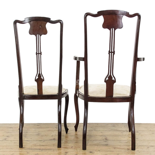 M-5924 Six Antique Mahogany Dining Chairs Penderyn Antiques (6)