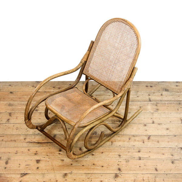 M-5927 Vintage Bamboo and Cane Rocking Chair Penderyn Antiques (6)