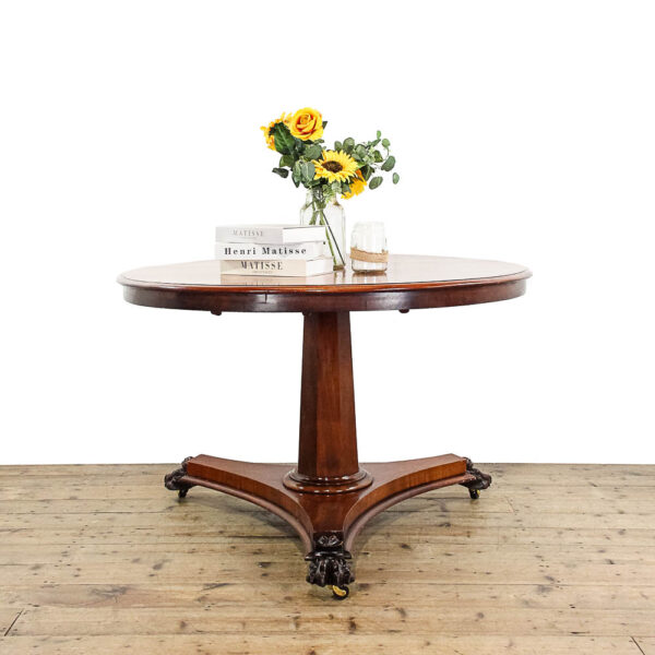 M-5934 Antique Mahogany Tilt Top Center Table Penderyn Antiques (12)