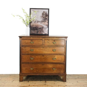 M-5937 Antique 19th Century Oak Chest of Drawers Penderyn Antiques (1)