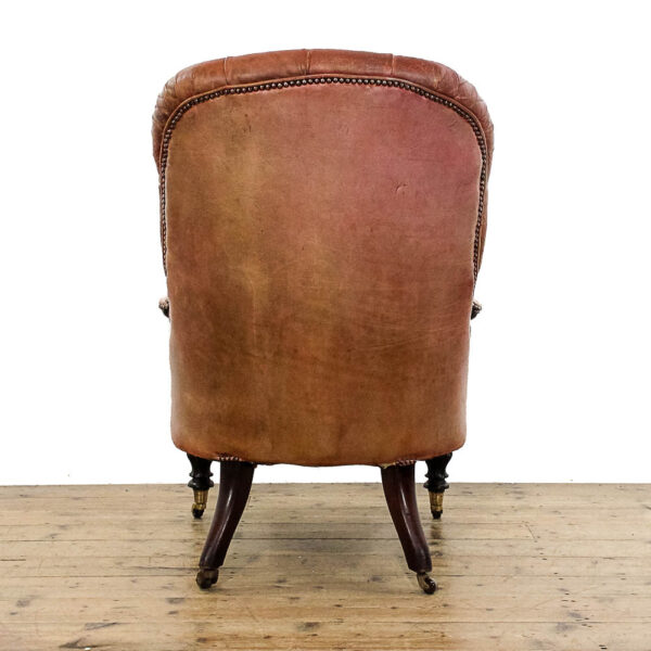 M-5948 Antique 19th Century Irish Leather Armchair Penderyn Antiques (4)