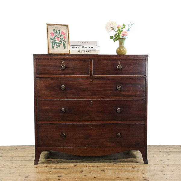 M-5950 Antique Regency Mahogany Chest of Drawers Penderyn Antiques (2)