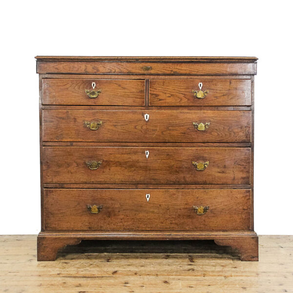 M-5939 Antique Georgian Oak Chest of Drawers penderyn antiques (1)