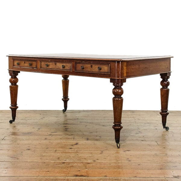 M-5953 Antique Victorian Oak Partners Writing Desk Penderyn Antiques (1)