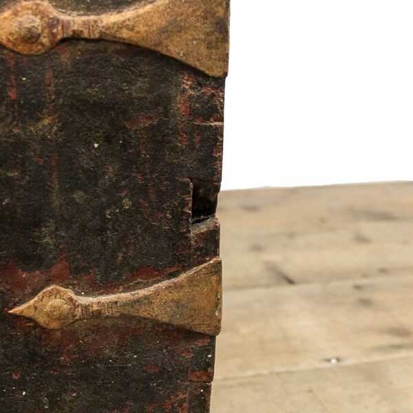 M-5955 Antique 19th century Iron Bound Trunk penderyn antiques (12)