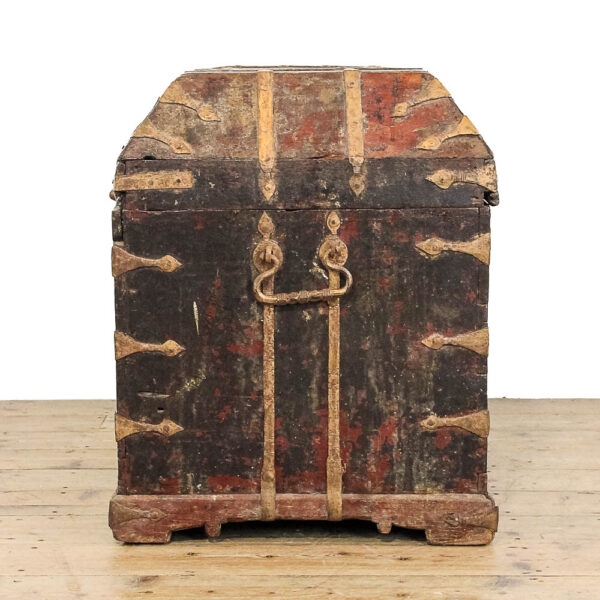 M-5955 Antique 19th century Iron Bound Trunk penderyn antiques (3)