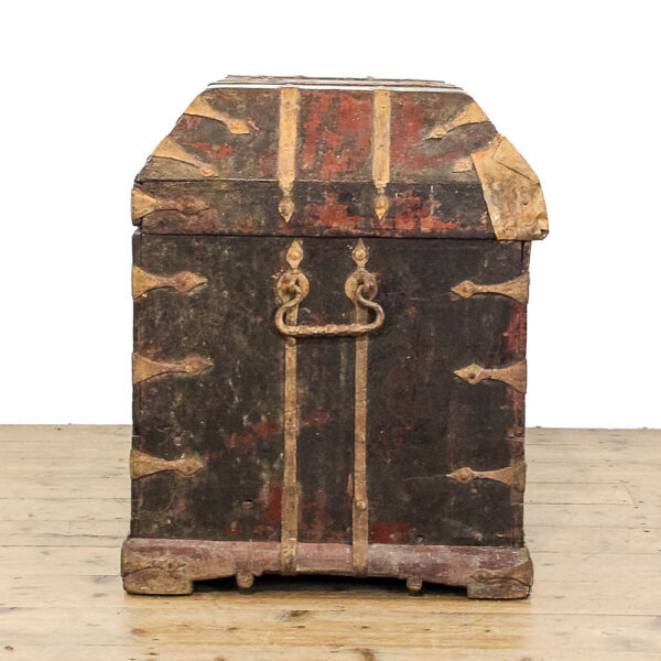 M-5955 Antique 19th century Iron Bound Trunk penderyn antiques (5)
