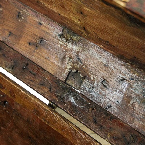 M-5955 Antique 19th century Iron Bound Trunk penderyn antiques (8)