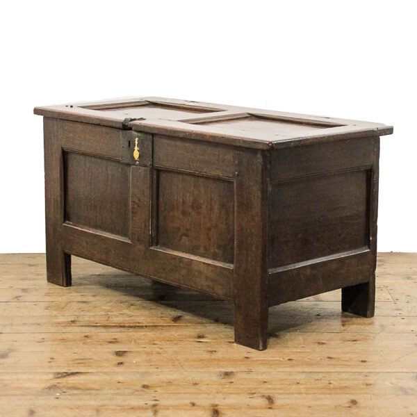 M-5957 Antique 18th Century Oak Coffer penderyn antiques (1)