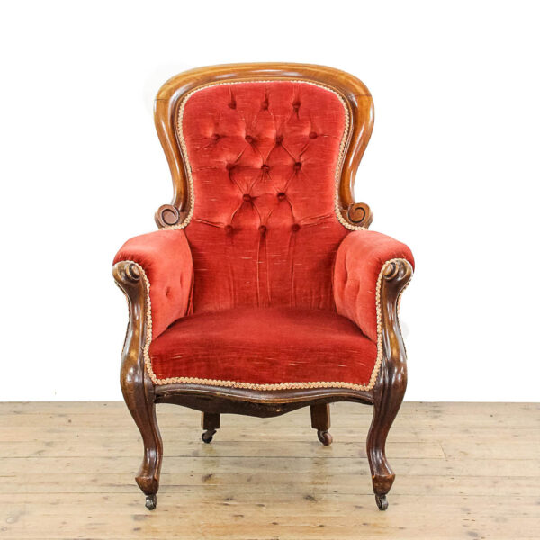 M-5962 Antique Victorian Upholstered Armchair Penderyn Antiques (2)