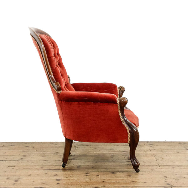 M-5962 Antique Victorian Upholstered Armchair Penderyn Antiques (3)