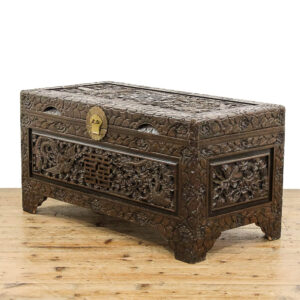 M-5966 Antique Early 20th Century Camphor Wood Trunk Penderyn Antiques (2)