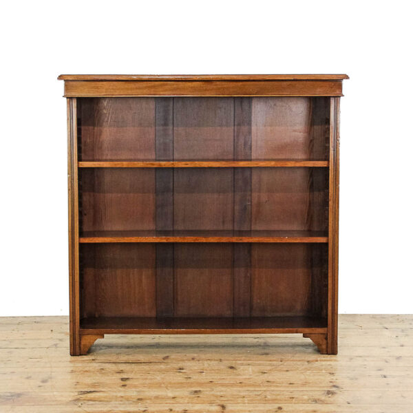 M-5969 Antique Edwardian Walnut Open Bookcase Penderyn Antiques (1)