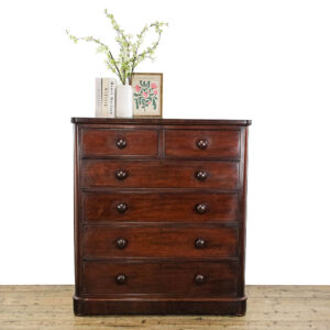 M-5974 Large Antique Victorian Mahogany Chest of Drawers Penderyn Antiques (1)