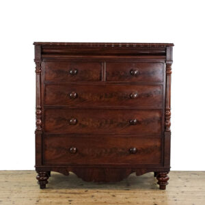M-5985 Antique Victorian Mahogany Scottish Chest of Drawers Penderyn Antiques (3)
