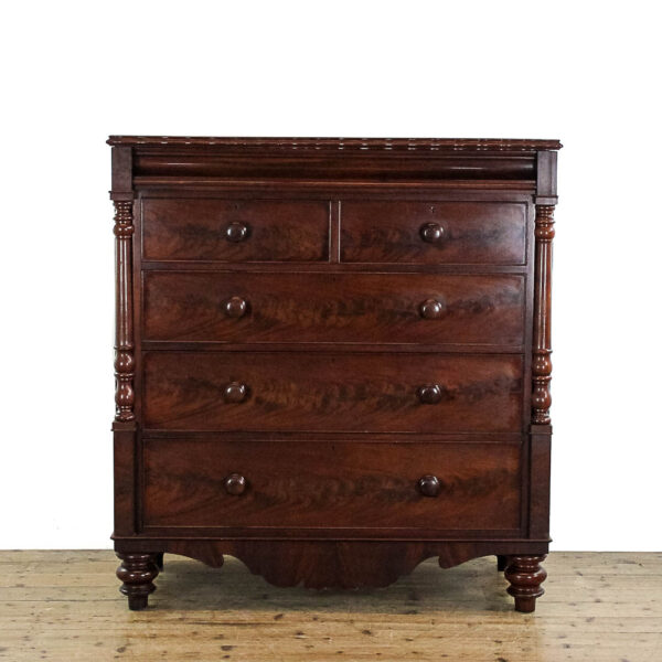 M-5985 Antique Victorian Mahogany Scottish Chest of Drawers Penderyn Antiques (3)