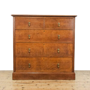 M-5990 Antique Edwardian Oak Chest of Drawers penderyn antiques (1)