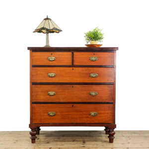 M-6004 Antique 19th Century Mahogany Chest of Drawers penderyn antiques (1)