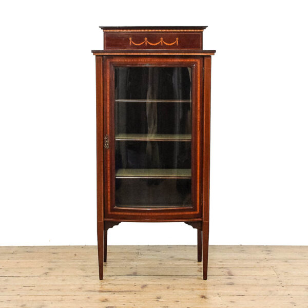 M-6008 Small Antique Edwardian Mahogany Display Cabinet penderyn antiques (1)