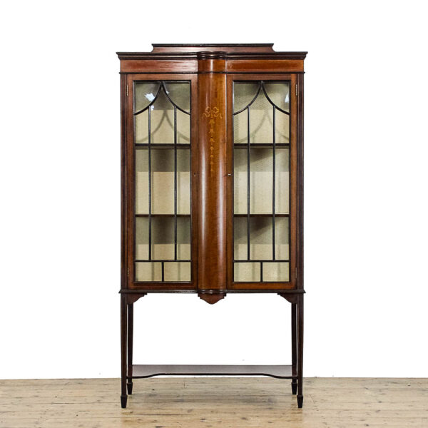 M-6009 Antique Edwardian Mahogany Display Cabinet penderyn antiques (2)