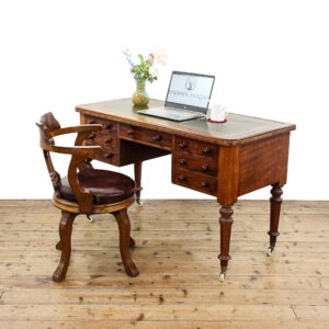 M-6022 Antique Mahogany Kneehole Writing Desk penderyn antiques (1)